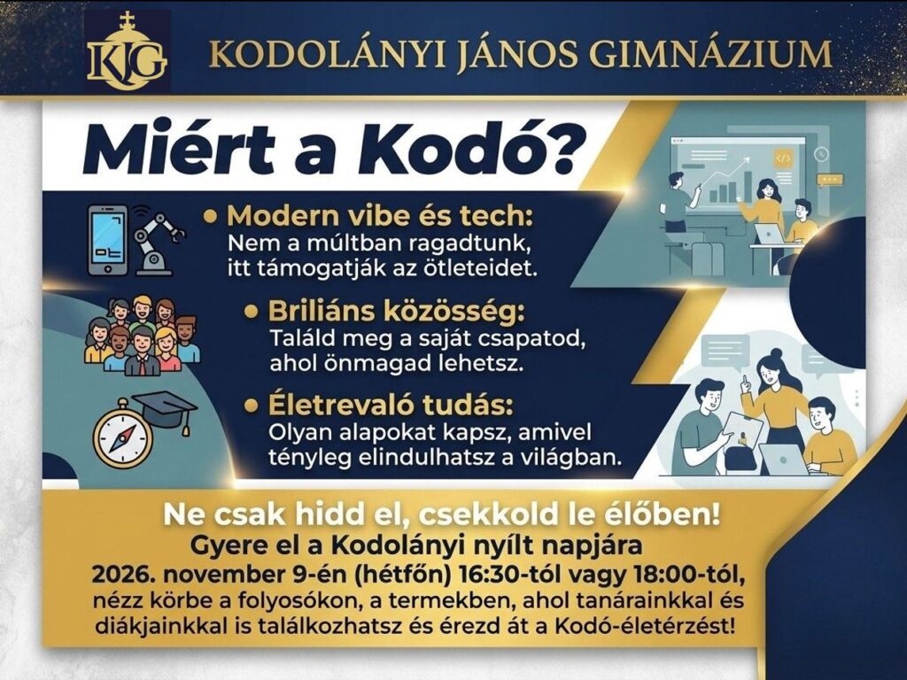 Kísérő program nyolcadikosok számára a nyílt napon.